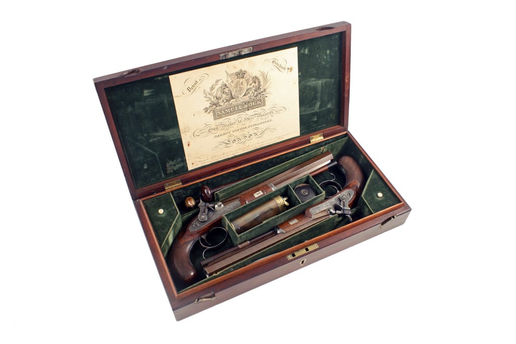 A Good Pair of Patch lock Pistols by Samuel Nock, London.