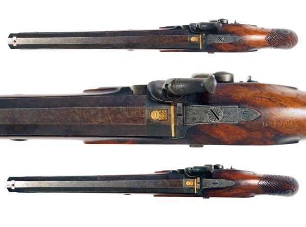 A Pair of Rifled Duelling Pistols by Henry Nock. - Image 7