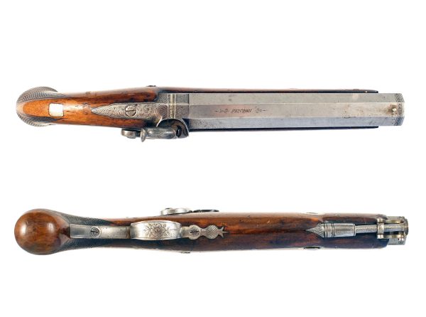 A Percussion Back Action Pistol by Fenton of London. - Image 2