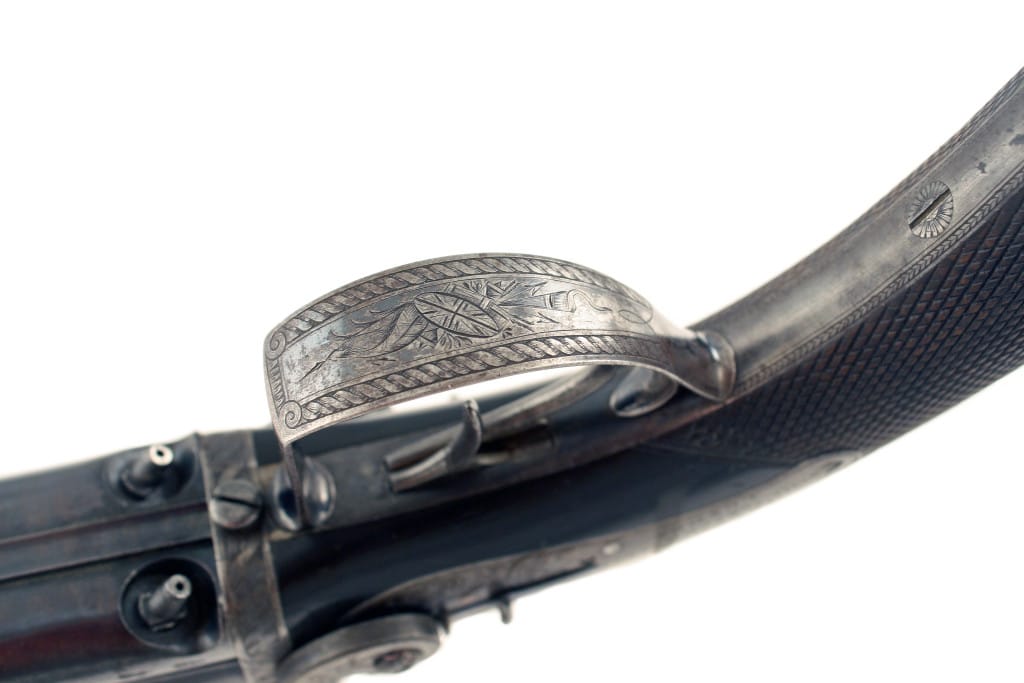 An Extremely Rare Cased Four-Barrelled Percussion by J. Purdey. - Image 6