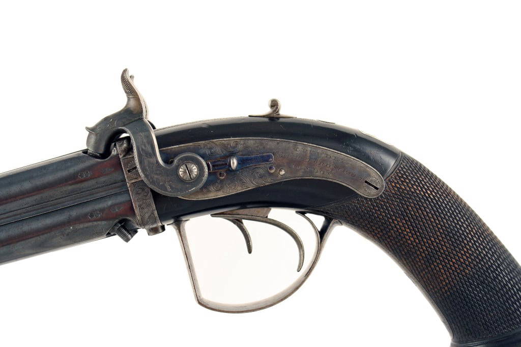 An Extremely Rare Cased Four-Barrelled Percussion by J. Purdey. - Image 7