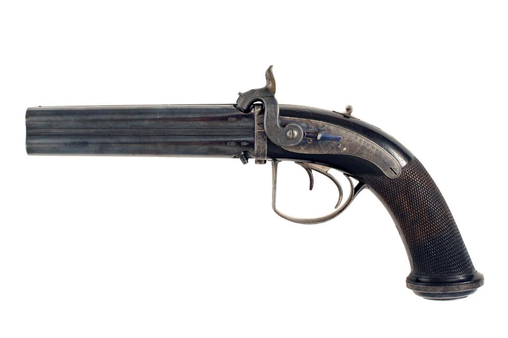 An Extremely Rare Cased Four-Barrelled Percussion by J. Purdey. - Image 5