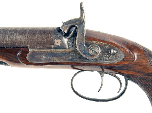 A Cased 12 Bore Howdah Pistol by Westley Richards, No. 611. - Image 8