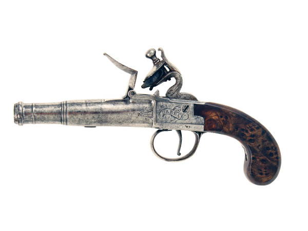 An Early Flintlock Cannon Barrel Pistol by Barbar.