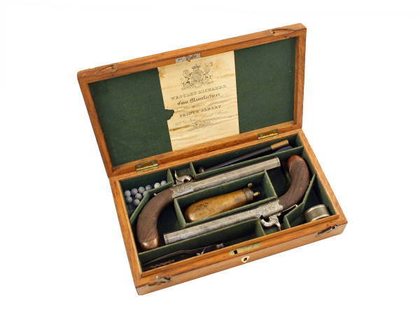 A Pair of Percussion Pocket Pistols by Westley Richards.