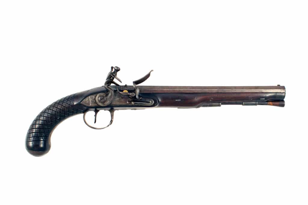 A Flintlock Duelling Pistol by Butt of London
