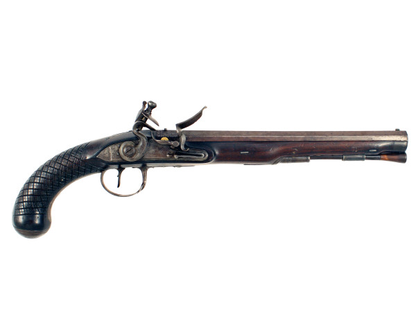 A Flintlock Duelling Pistol by Butt of London