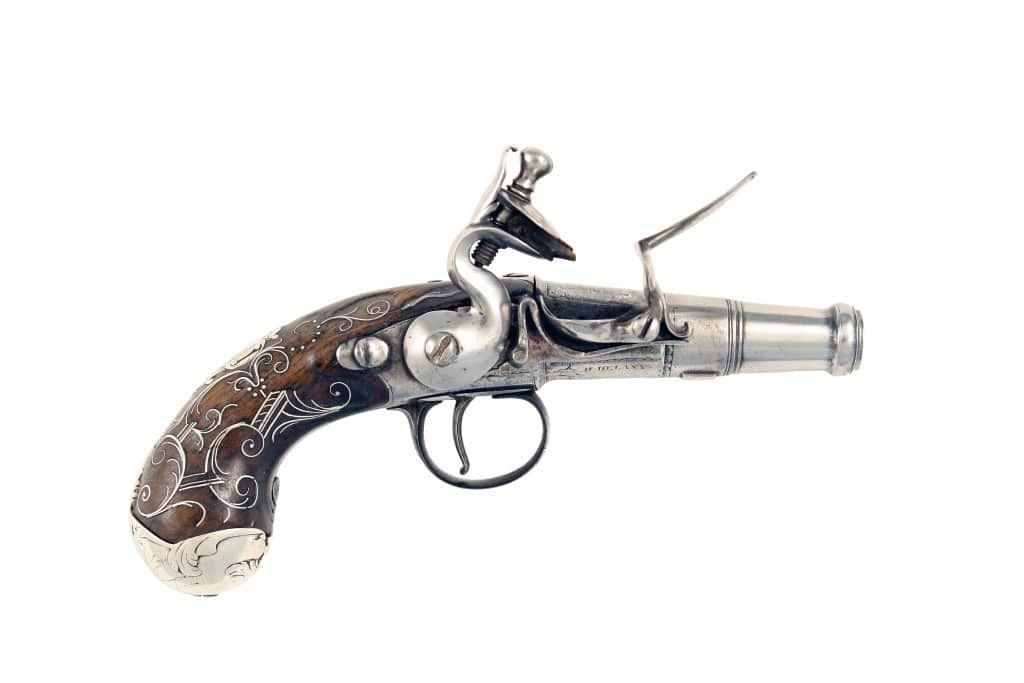 A Pair of Queen Anne Pistols by Delaney. - Image 3