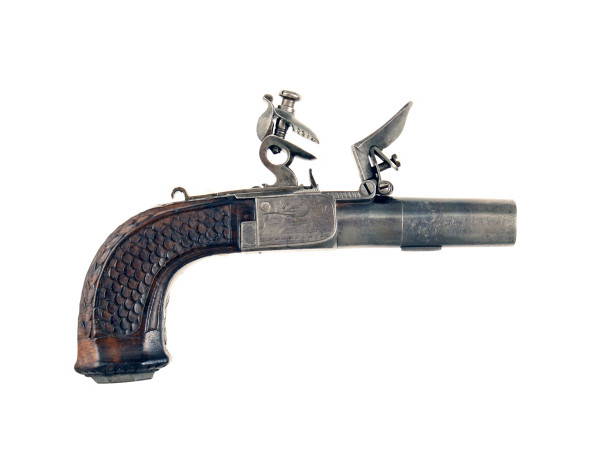 A French Flintlock Pocket Pistol.