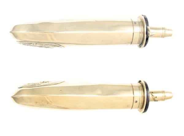 A White Metal Powder Flask by Dixon & Sons. - Image 3