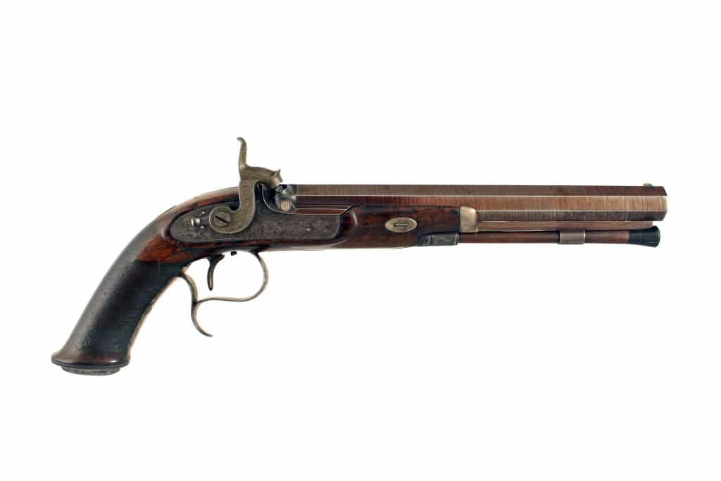 A Percussion Target Pistol by Wm Powell.