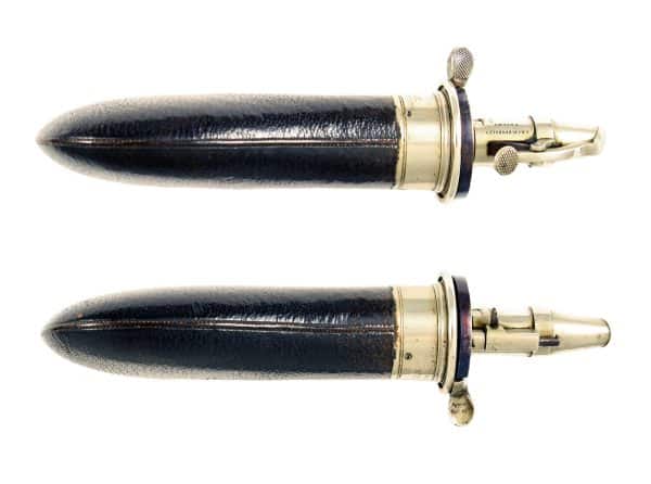 A Superb Leather Covered Rifle Flask. - Image 3