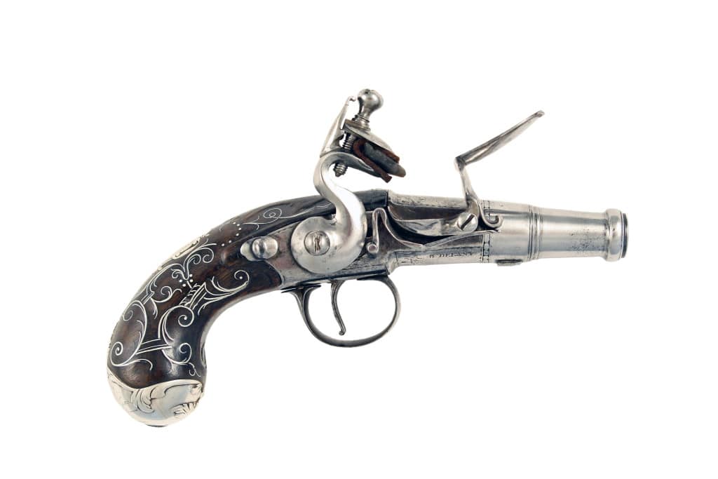 A Pair of Queen Anne Pistols by Delaney. - Image 2