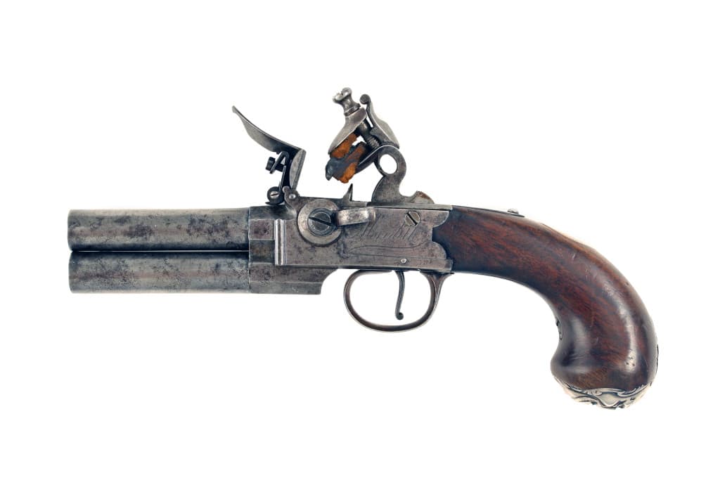 A Flintlock Tap-Action Pistol by Meredith of Chester
