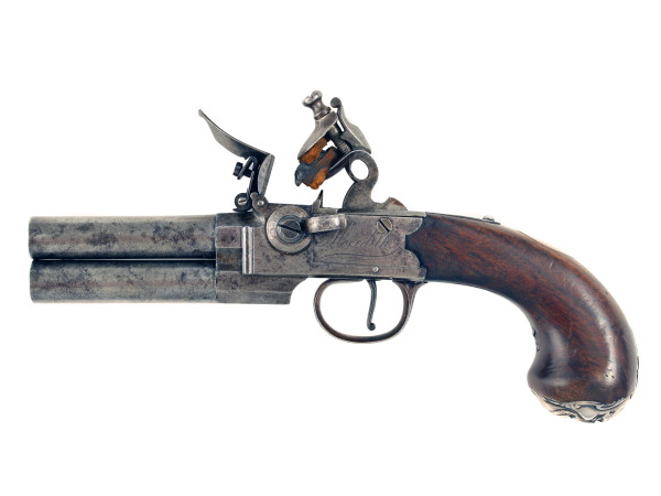 A Flintlock Tap-Action Pistol by Meredith of Chester