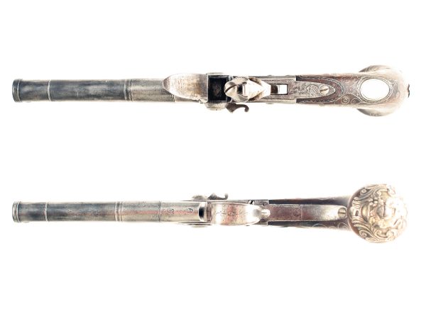 A Silver Inlaid Flintlock Tap Action Pistol by Ketland & Co. - Image 3