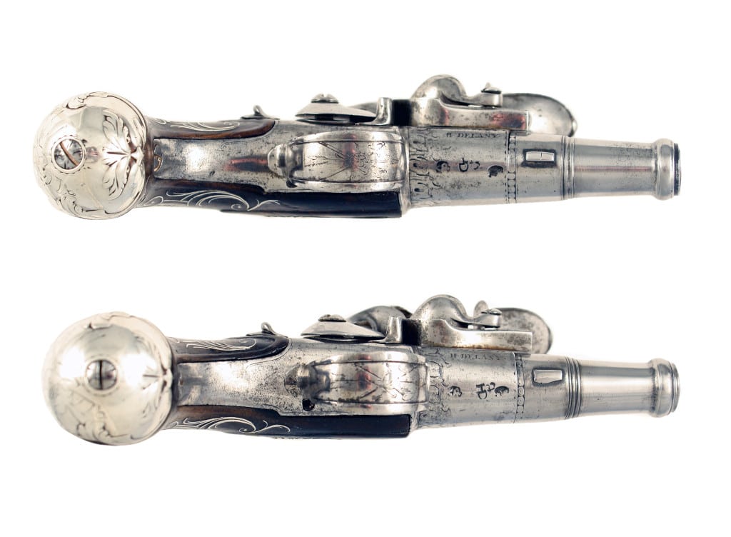 A Pair of Queen Anne Pistols by Delaney. - Image 6