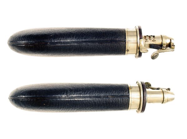 A Leather Covered Rifle Flask. - Image 3