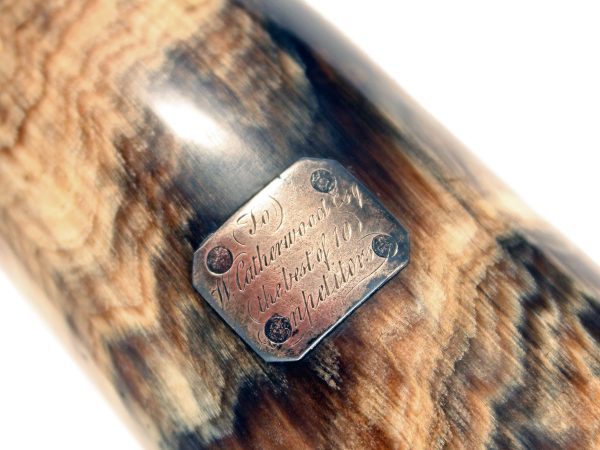 A Polished Horn Flask.