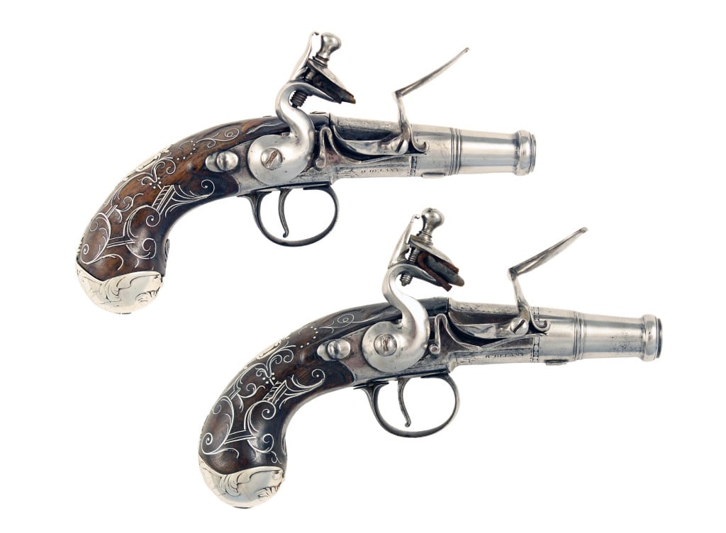 A Pair of Queen Anne Pistols by Delaney.