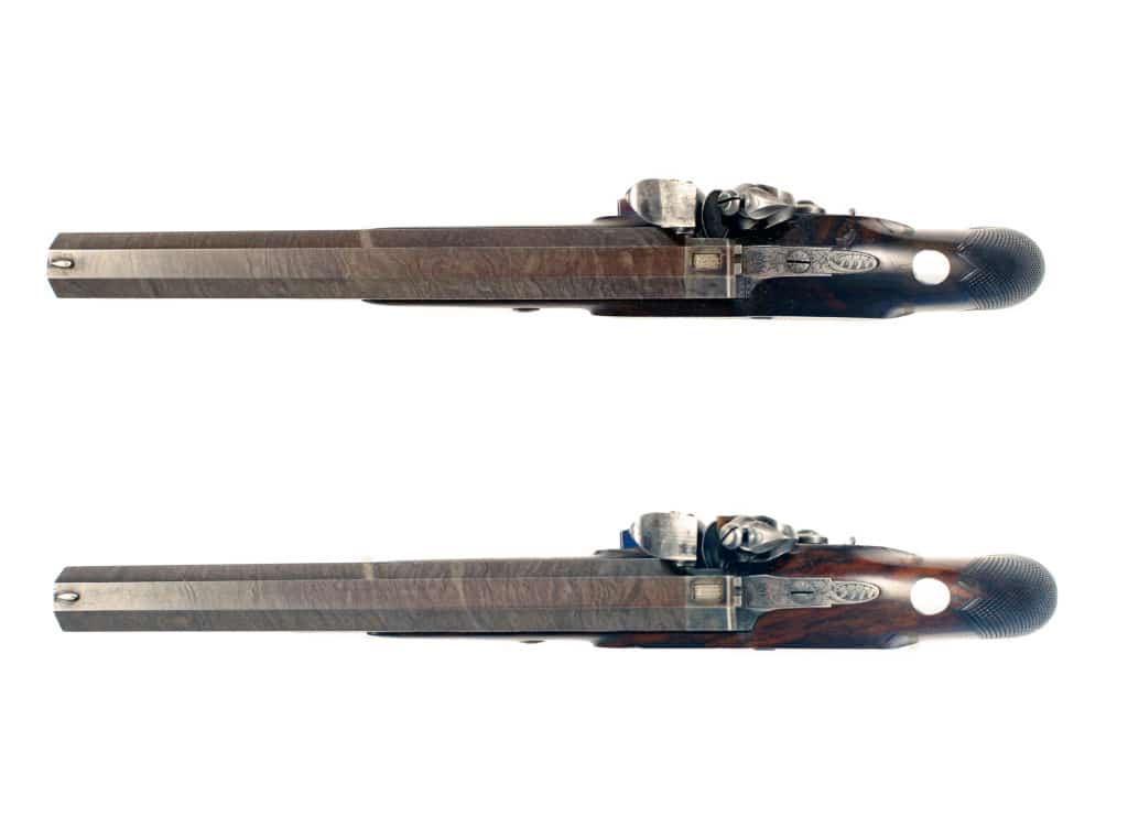 A Fine Cased Pair of Flintlock Duelling Pistols by Joseph Manton. - Image 8