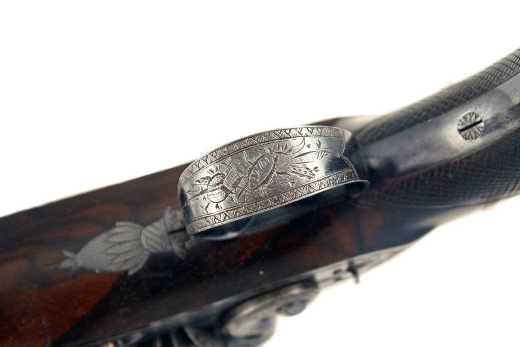 A Fine Cased Pair of Flintlock Duelling Pistols by Joseph Manton. - Image 10