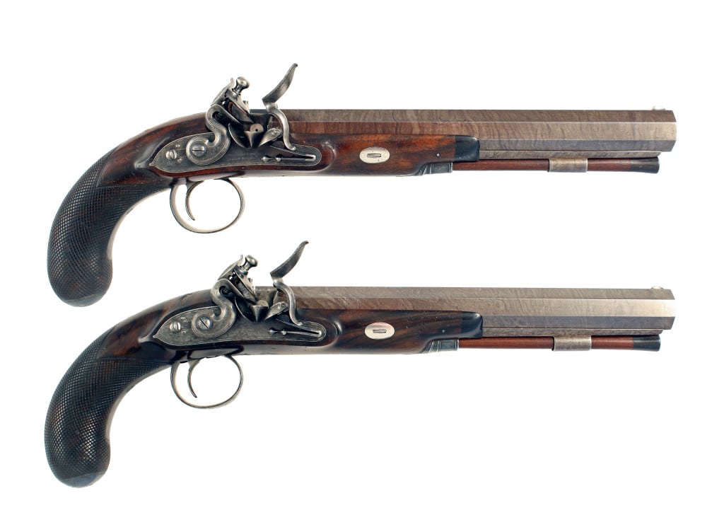 A Fine Cased Pair of Flintlock Duelling Pistols by Joseph Manton. - Image 7