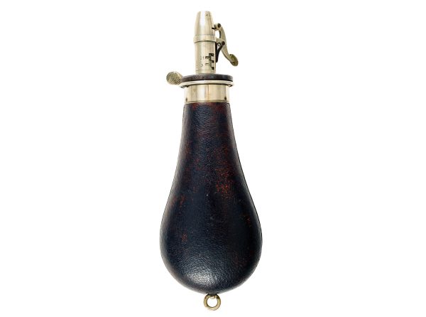 A Leather Covered Rifle Flask. - Image 2