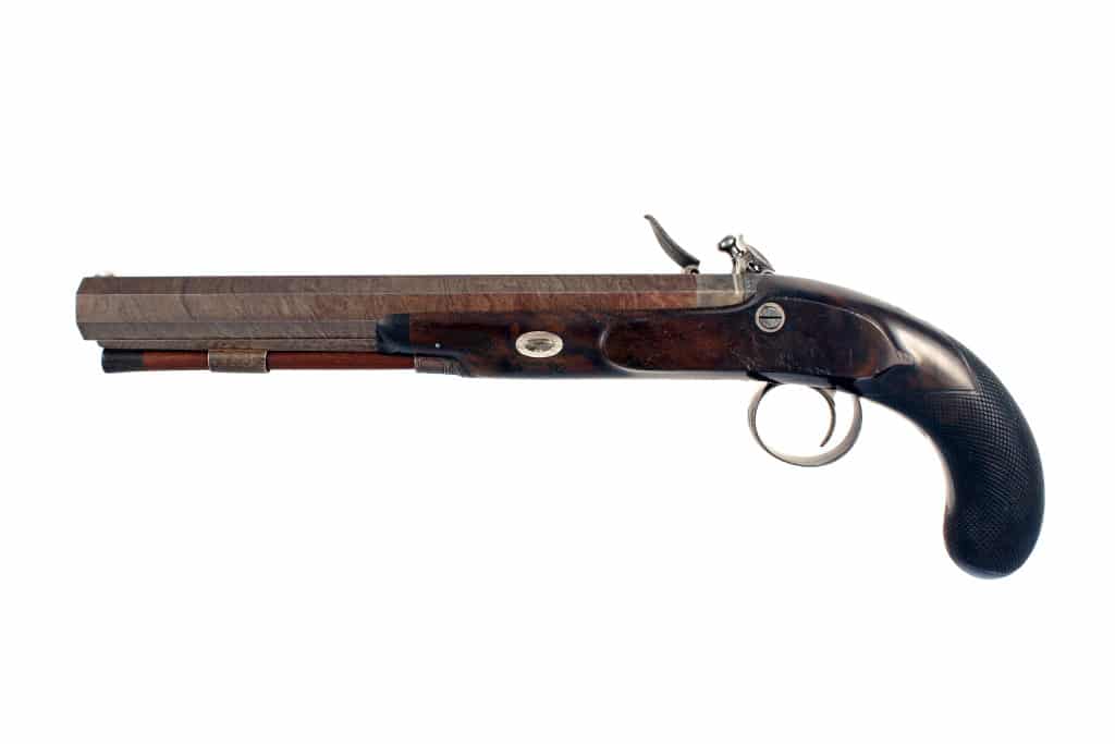 A Fine Cased Pair of Flintlock Duelling Pistols by Joseph Manton. - Image 9