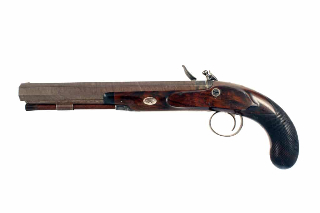 A Fine Cased Pair of Flintlock Duelling Pistols by Joseph Manton. - Image 11