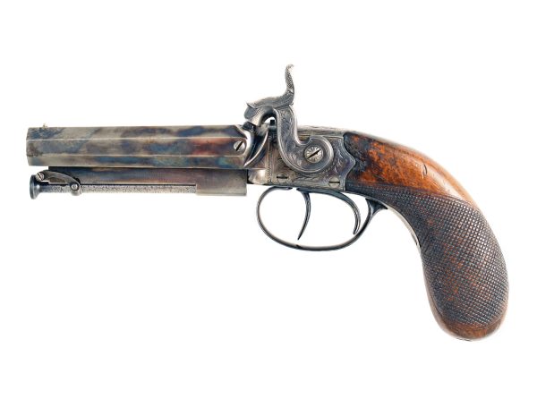 A Double Barrel Irish Pistol by Calderwood - Image 2