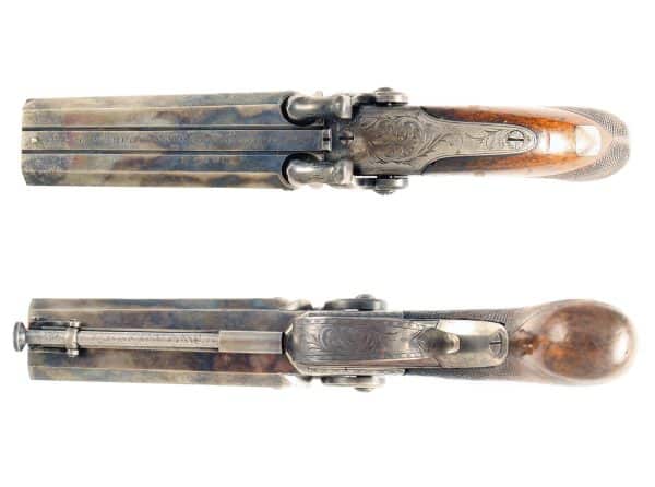 A Double Barrel Irish Pistol by Calderwood - Image 3