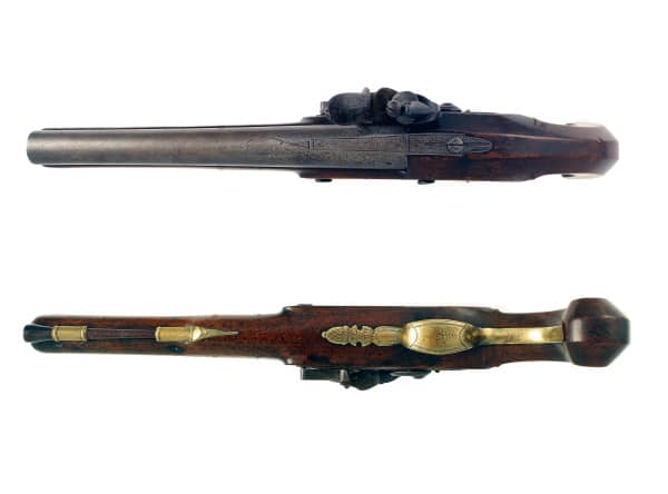 A Flintlock Officers Pistol by Wogdon. - Image 3