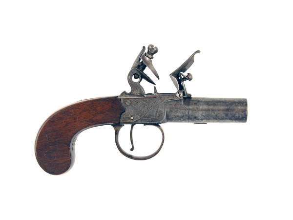 A Good Flintlock Box-Lock Pocket Pistol by Scott.