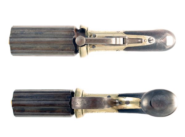 A Crisp Percussion Six-Shot Pepperbox Revolver by J.Burrow, Preston. - Image 3