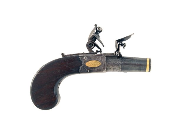 A Small Flintlock Pocket Pistol by Ketalnd & Co. London.