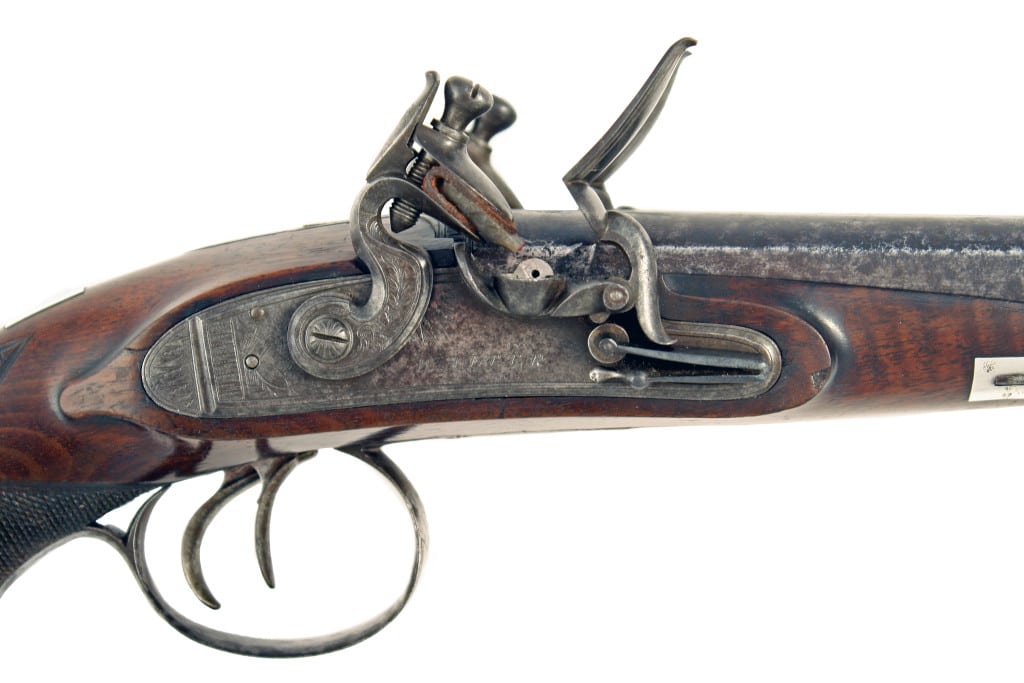 A Double Barrel Flintlock Carriage Pistol by Walter. - Image 3