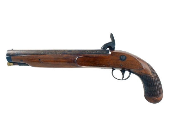A Large Percussion Officers Pistol by Siddall of Chester. - Image 3
