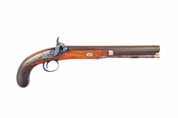 A Percussion Officers Pistol by Lowe of Chester.