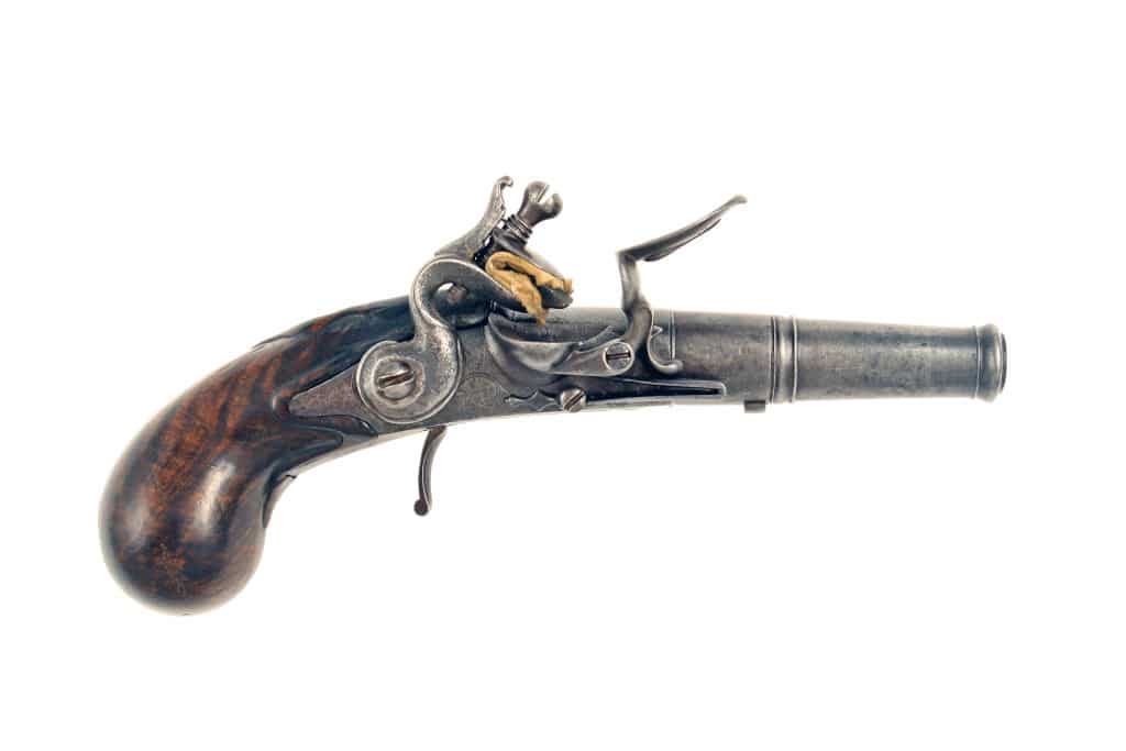 An Early Queen Anne Pistol by Le Maire, London.