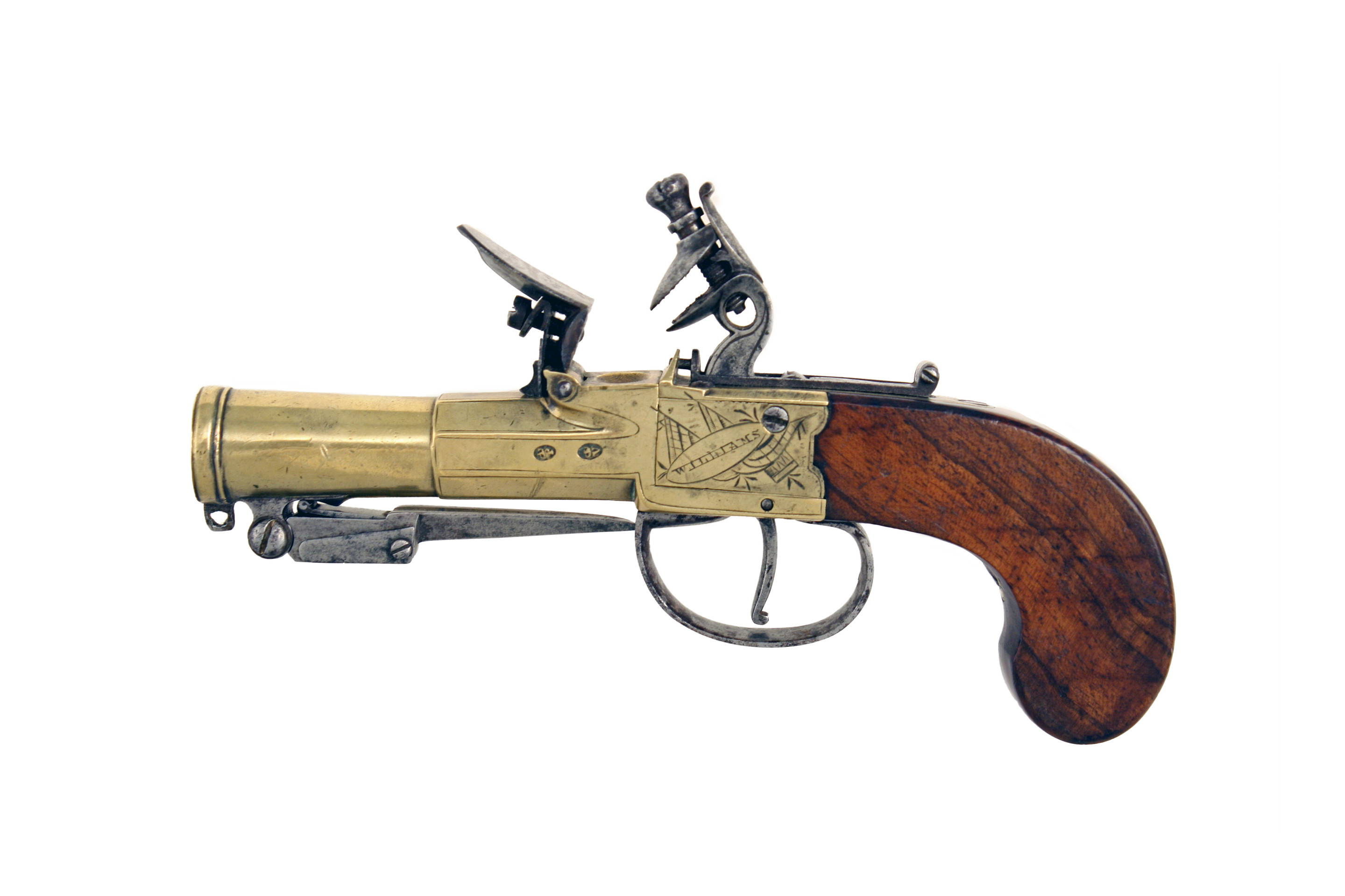 A Flintlock Blunderbuss Pistol by Williams of Chatham. - Image 4