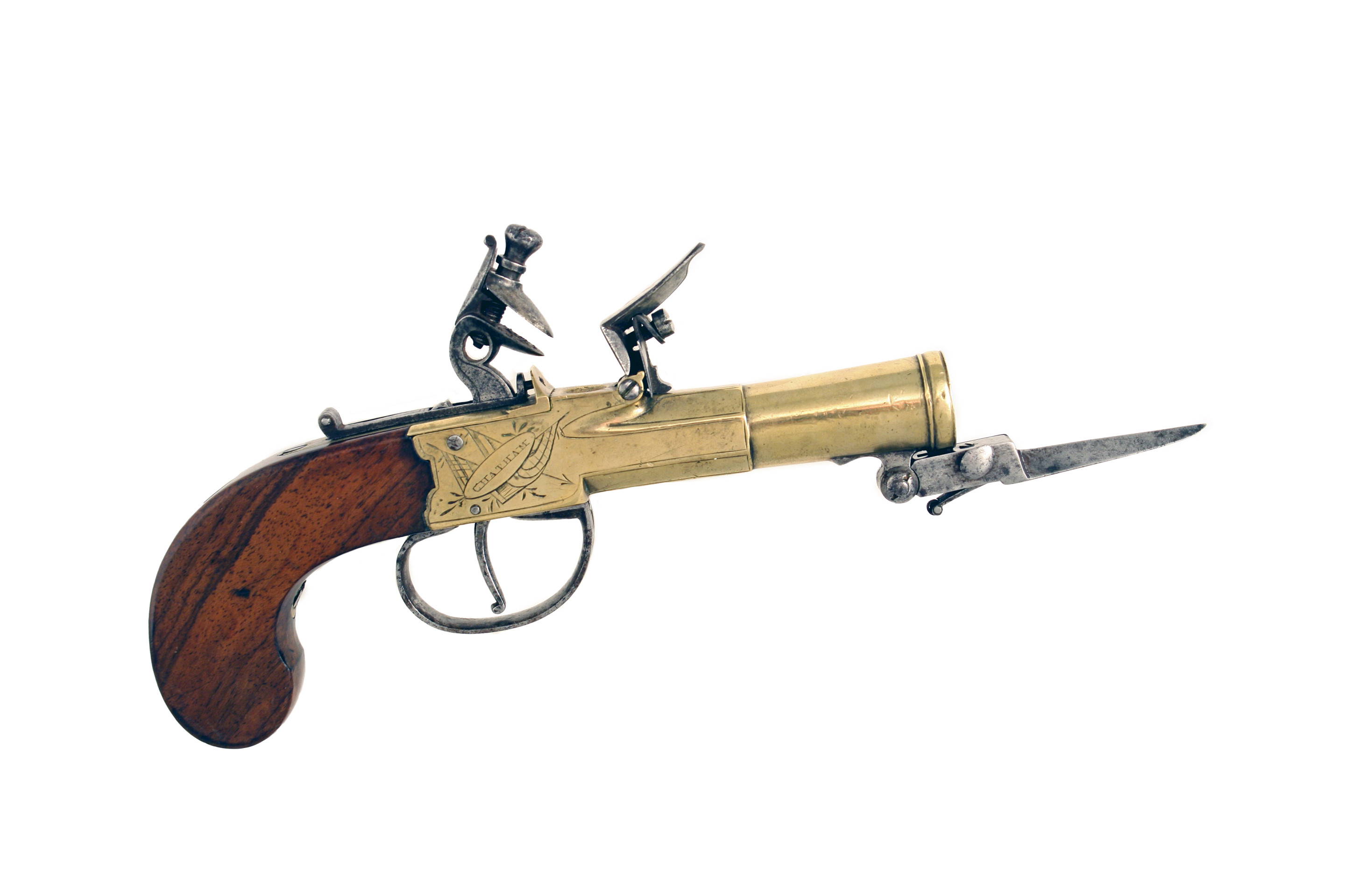 A Flintlock Blunderbuss Pistol by Williams of Chatham. - Image 3