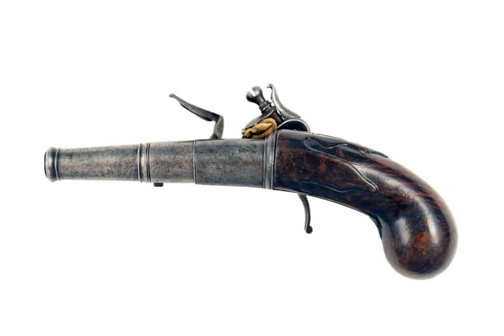 An Early Queen Anne Pistol by Le Maire, London. - Image 2