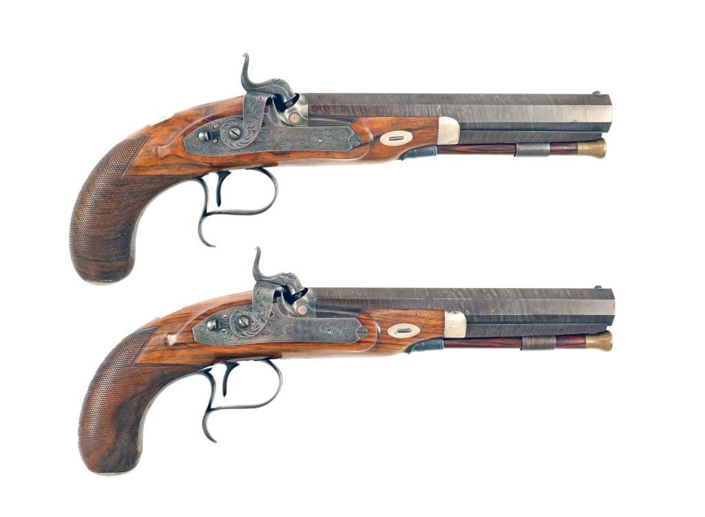 A Pair of Officers Pistols by Ross of Edinburgh.