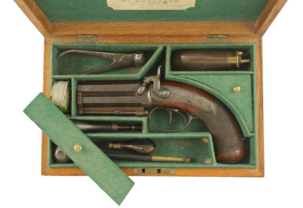 A Cased Irish Over & Pistol by Kavanagh of Dublin. - Image 3