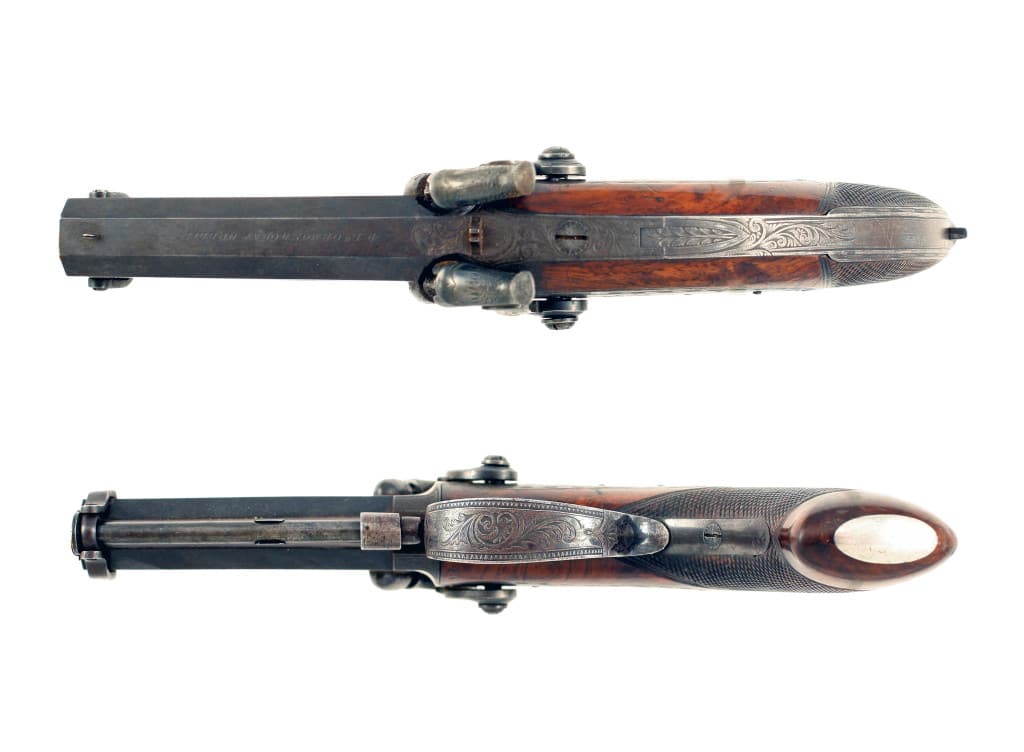 A Cased Irish Over & Pistol by Kavanagh of Dublin. - Image 5