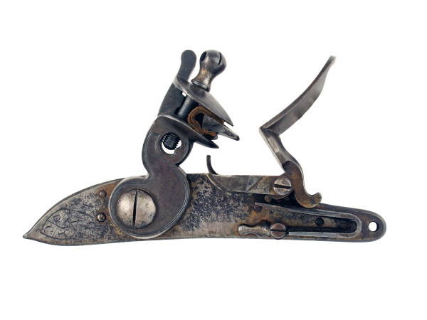 An East India Company Flintlock Mechanism for a Wall-Piece by Moore, Dated 1793.
