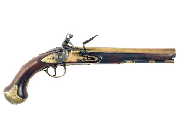 A 22 Bore Flintlock Holster Pistol by Grice.