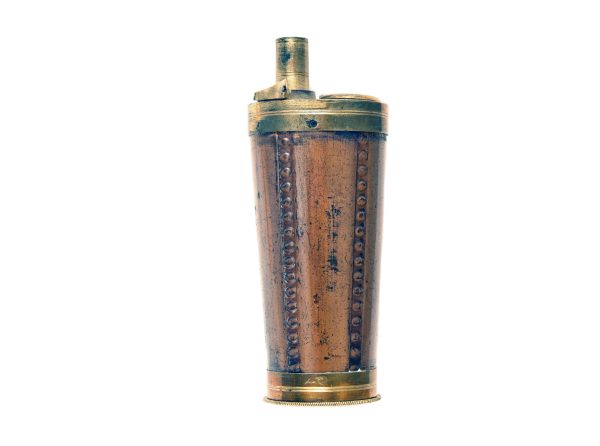 A Fluted Three Way Pistol Flask.