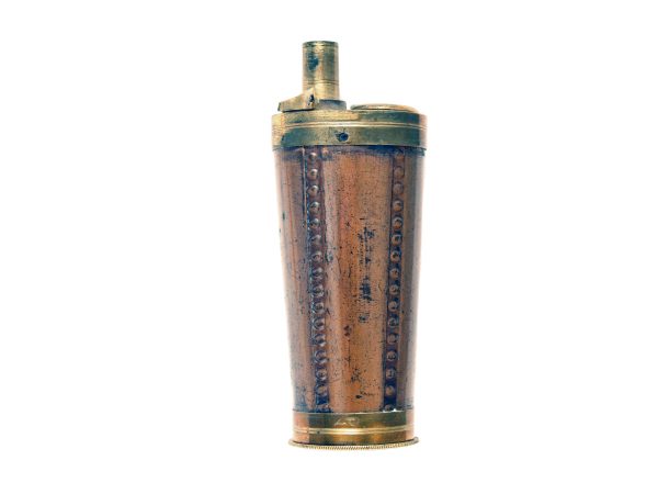 A Fluted Three Way Pistol Flask.